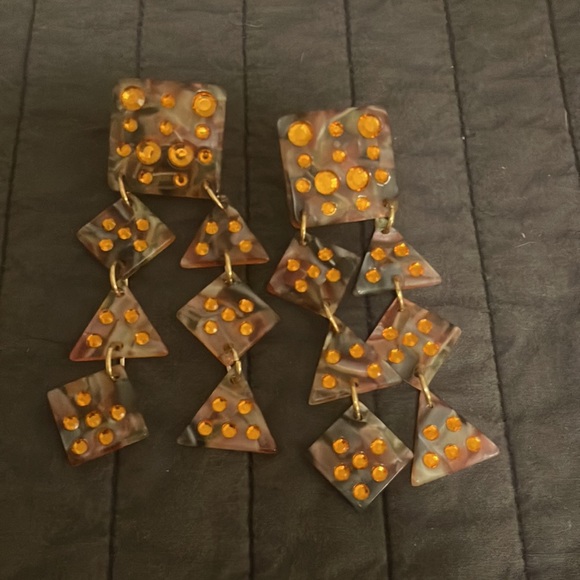 Lele Sadoughi Spotlight Chandelier Earrings - Orange - Picture 8 of 9